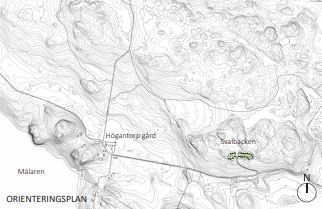 Orienteringsplan för området Svalbacken ute vid Högantorp.